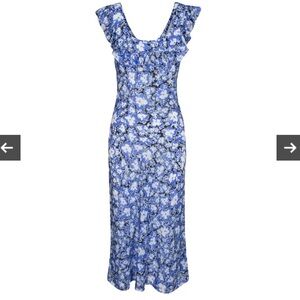 Réalisation
The Lou silk mid-length dress